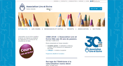 Desktop Screenshot of lire-et-ecrire.ch