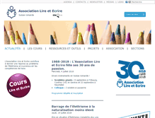 Tablet Screenshot of lire-et-ecrire.ch