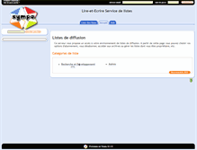 Tablet Screenshot of lists.lire-et-ecrire.be